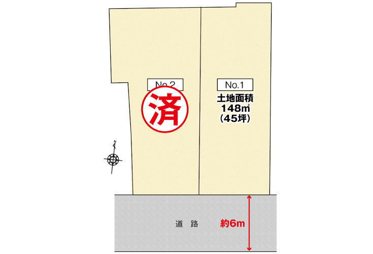 広島市中区羽衣町6土地分譲住宅現地区画図