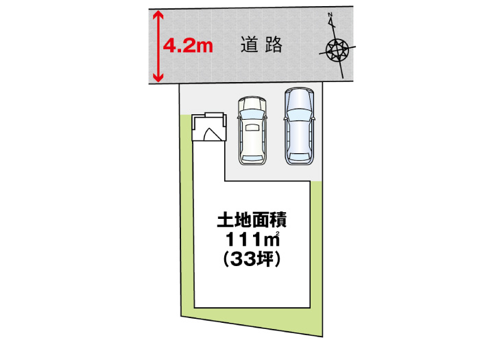広島市安佐北区亀山4丁目11新築一戸建て分譲住宅区画図