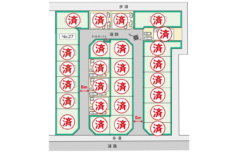 広島市安佐北区落合3丁目8落合パークテラス土地分譲住宅区画図