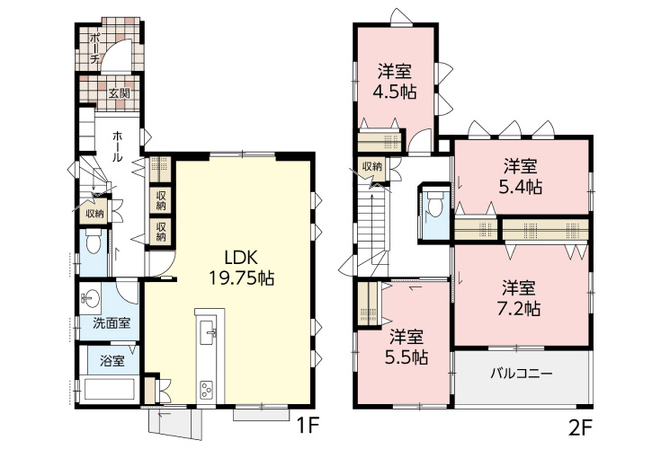 広島市安佐北区亀山4丁目11新築一戸建て分譲住宅間取り図