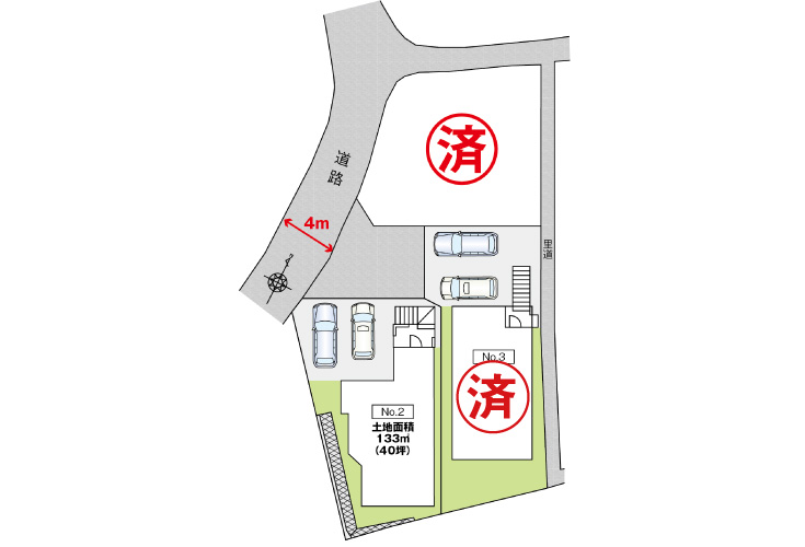 広島市安佐南区祇園4丁目6新築一戸建て分譲住宅区画図