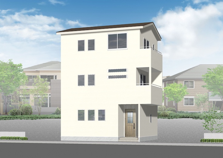 広島市安佐南区中筋4丁目5新築一戸建て分譲住宅外観