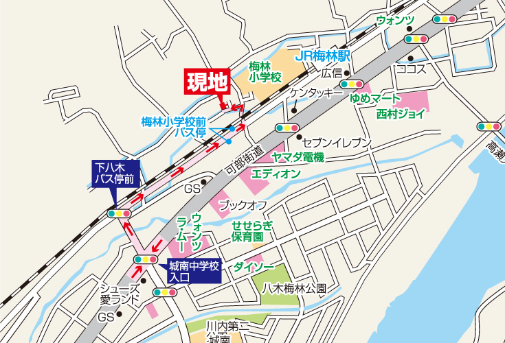 広島市安佐南区八木3丁目8新築一戸建て分譲住宅現地案内図