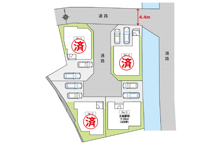 広島市安芸区船越1丁目29新築一戸建て分譲住宅区画図