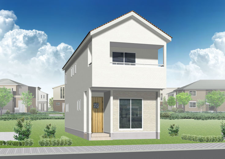 山口県岩国市元町2丁目7新築一戸建て分譲住宅外観パース