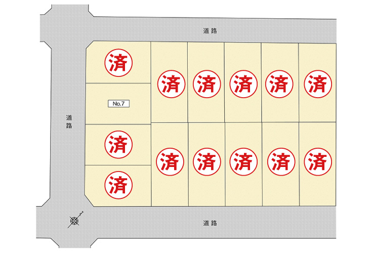 広島県大竹市西栄2丁目10新築一戸建て分譲住宅区画図