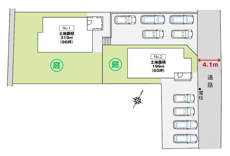 広島市安芸区瀬野2丁目3新築一戸建て分譲住宅区画図