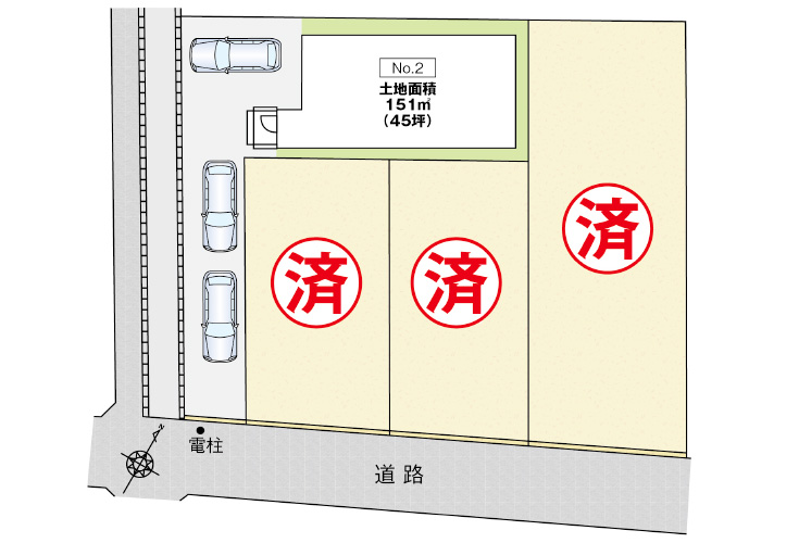 広島市東区牛田早稲田1丁目20新築一戸建て分譲住宅区画図