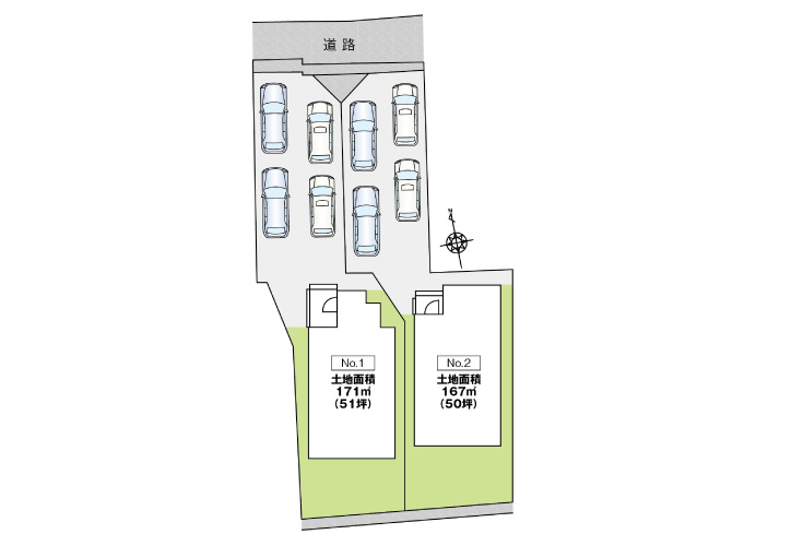 広島市安佐北区亀山3丁目15新築一戸建て分譲住宅区画図