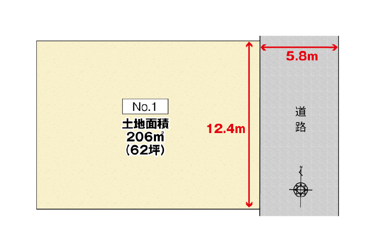 広島市佐伯区城山2丁目22土地分譲住宅現地区画図
