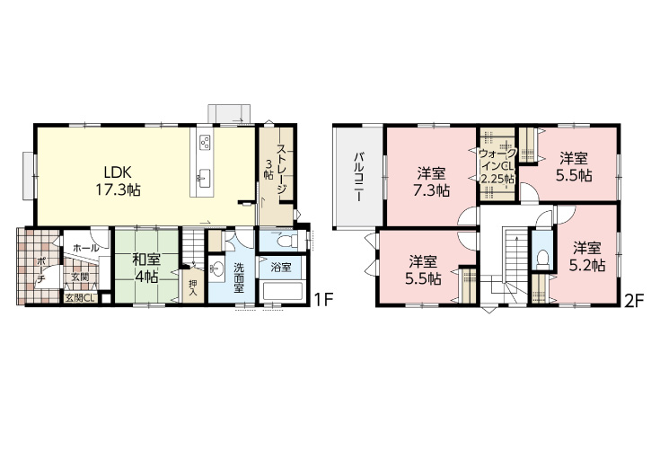 広島市安佐北区亀山1丁目22新築一戸建て分譲住宅間取り図
