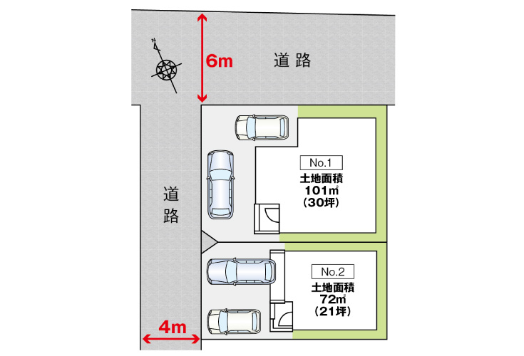 広島市安佐南区長束5丁目5新築一戸建て分譲住宅区画図