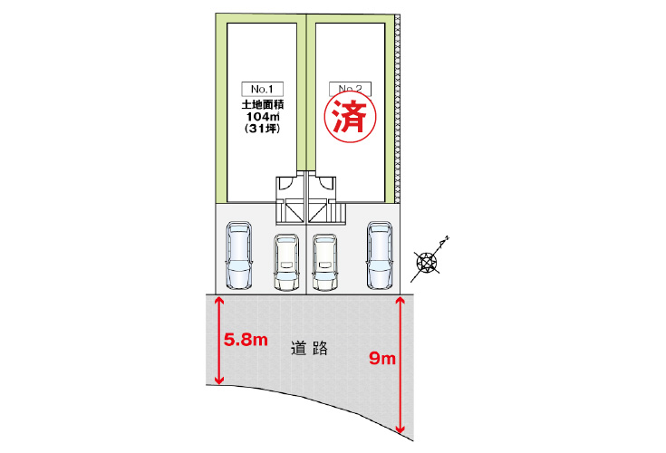 広島市東区戸坂南1丁目11新築一戸建て分譲住宅区画図