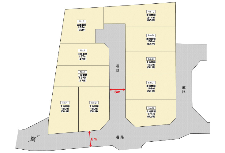 廿日市市沖塩屋2丁目13土地分譲住宅区画図