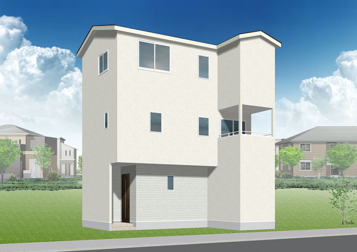 広島市安佐南区緑井4丁目27新築一戸建て分譲住宅外観