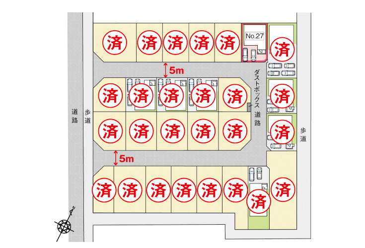 広島市安佐北区落合3丁目8新築一戸建て分譲住宅区画図
