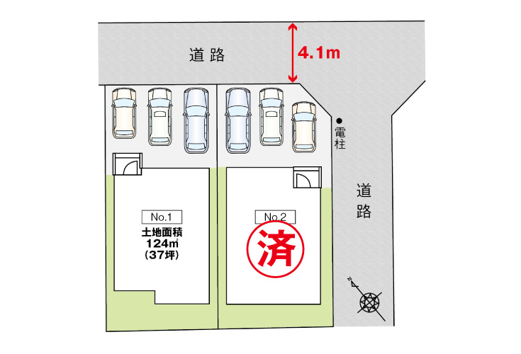 呉市東片山町6新築一戸建て分譲住宅区画図