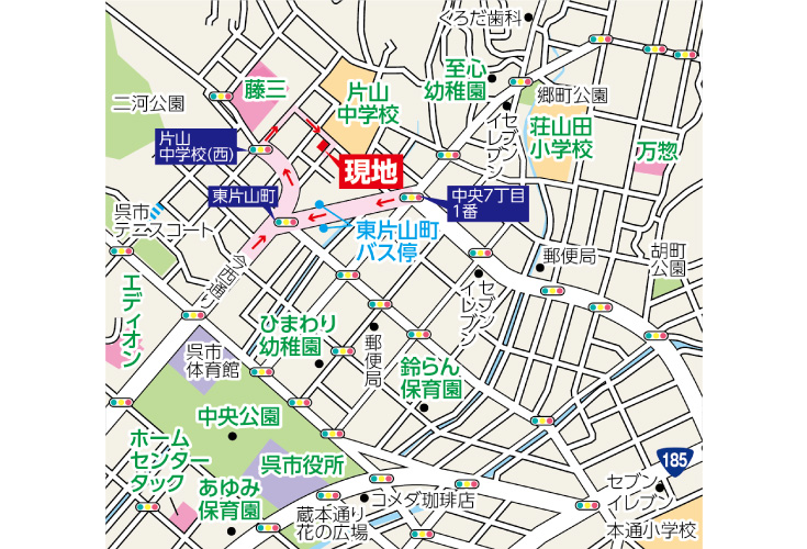 広島県呉市東片山町6土地分譲住宅現地案内図
