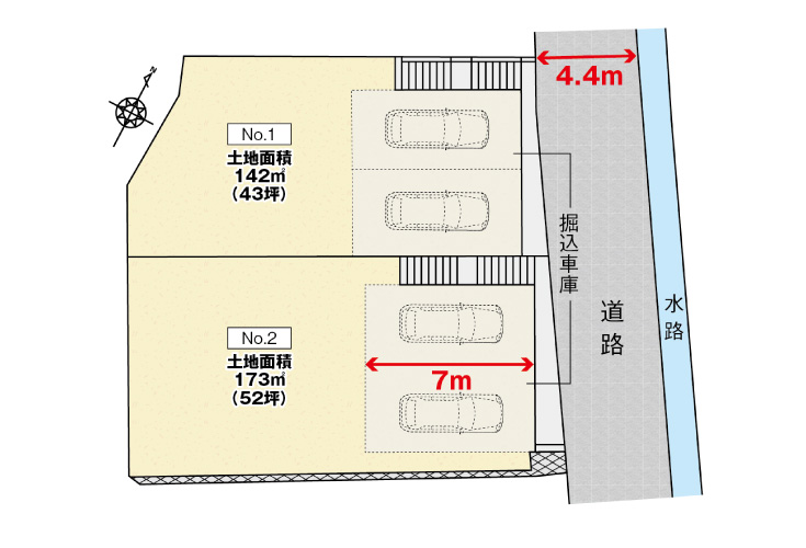 広島市西区高須4丁目14土地分譲住宅区画図