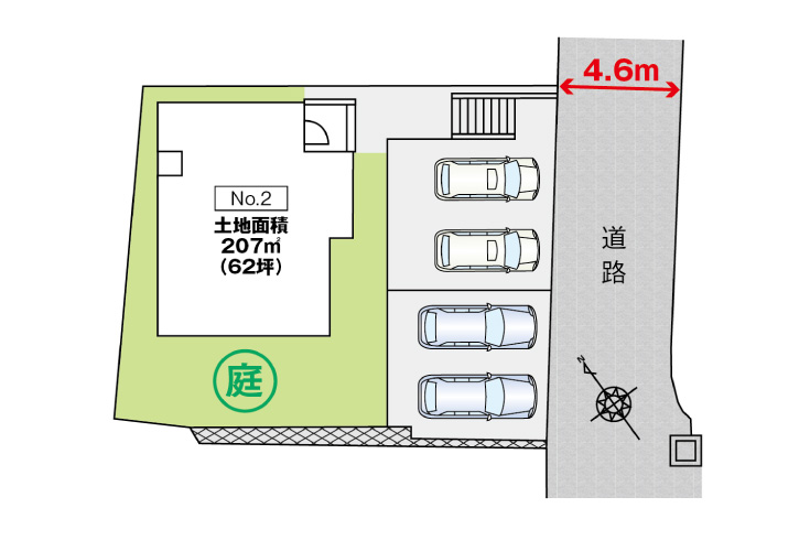 広島市東区温品6丁目15新築一戸建て分譲住宅区画図