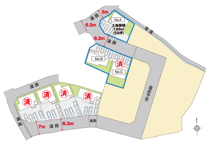 広島市安佐北区三入2丁目13新築一戸建て分譲住宅間取り図