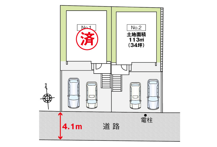廿日市市宮島口上1丁目10新築一戸建て分譲住宅区画図
