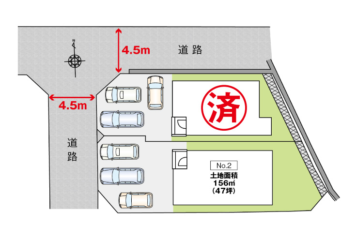 広島県安芸郡熊野町神田20新築一戸建て分譲住宅区画図