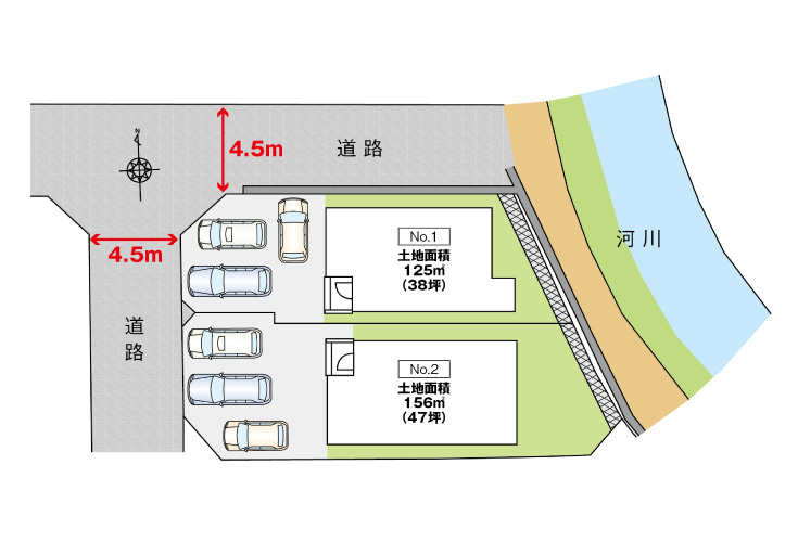 広島県安芸郡熊野町神田20新築一戸建て分譲住宅区画図