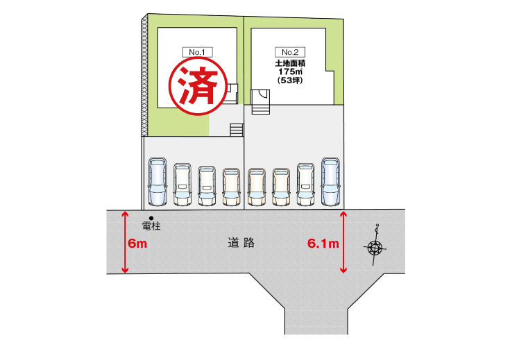 広島市安佐北区あさひが丘8丁目11新築一戸建て分譲住宅区画図
