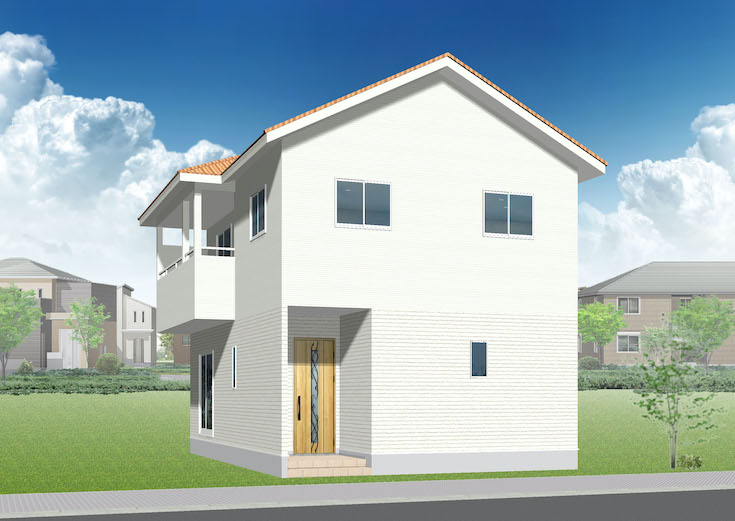 廿日市市四季が丘10丁目4新築戸建て分譲住宅外観パース