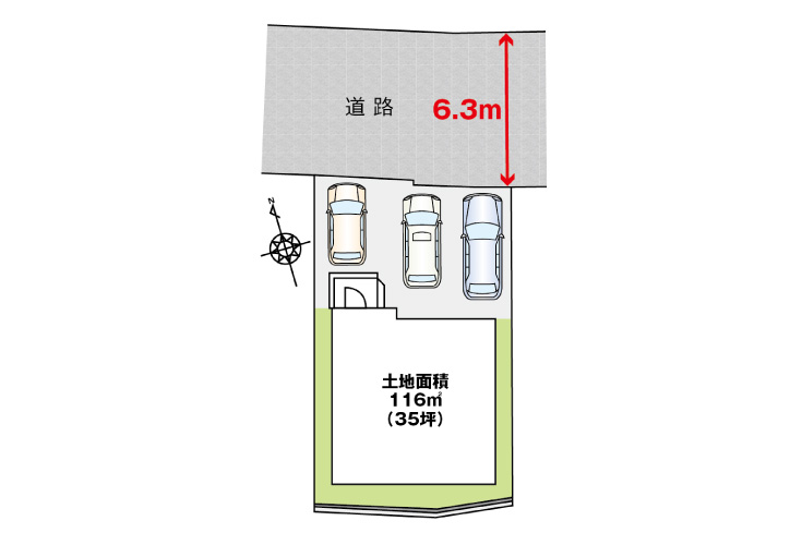 広島市南区南大河町35新築一戸建て分譲住宅区画図