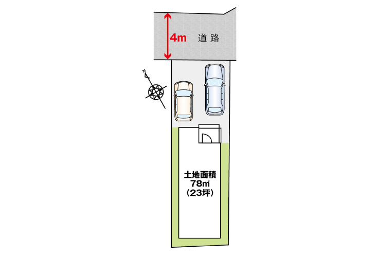広島市中区江波南1丁目10新築戸建て分譲住宅区画図
