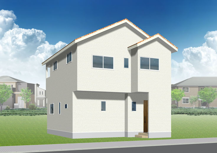 広島市南区南大河町35新築一戸建て分譲住宅外観パース