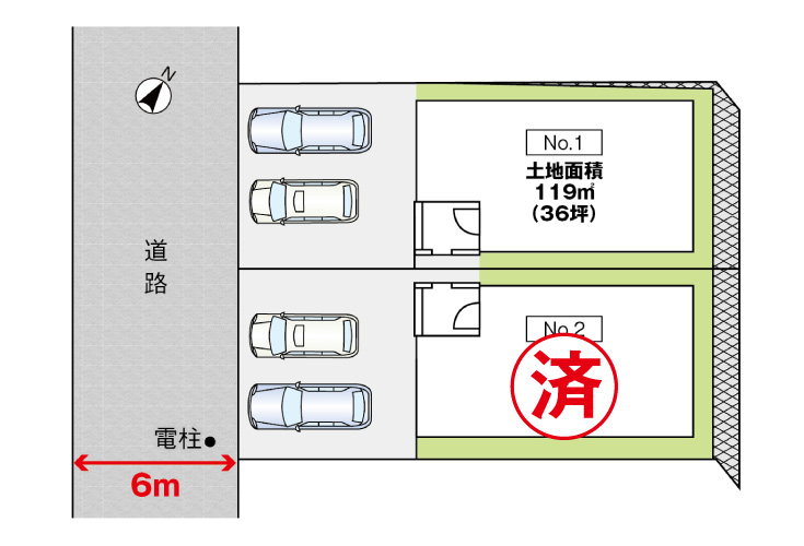 広島市佐伯区薬師が丘4丁目16新築一戸建て分譲住宅区画図