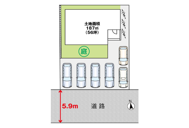 広島市西区己斐大迫2丁目9新築一戸建て分譲住宅区画図