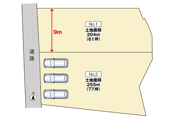 広島市安佐北区亀山5丁目24土地分譲住宅区画図