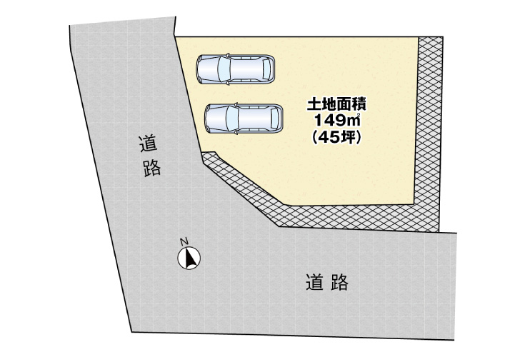 広島市安佐南区伴東1丁目40土地分譲住宅区画図