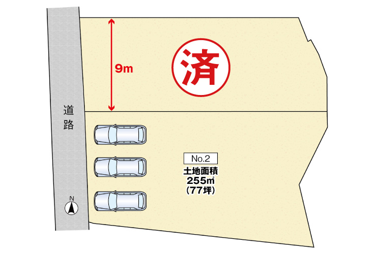 広島市安佐北区亀山5丁目24土地分譲住宅区画図