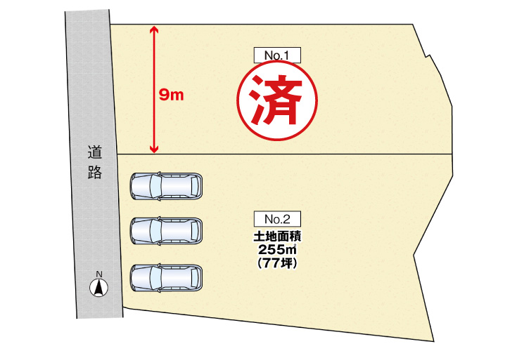 広島市安佐北区亀山5丁目24土地分譲住宅区画図