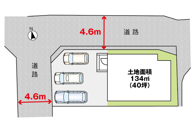 広島市安佐南区大塚西2丁目38新築一戸建て分譲住宅区画図