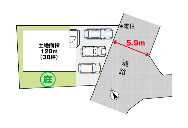 広島市西区観音新町1丁目16新築一戸建て分譲住宅区画図