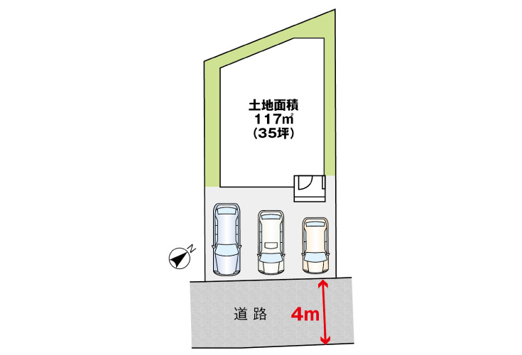 廿日市市地御前北3丁目21新築一戸建て分譲住宅区画図