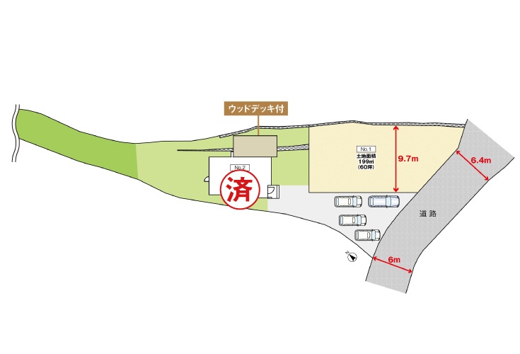 広島市安佐南区山本6丁目7土地分譲住宅区画図