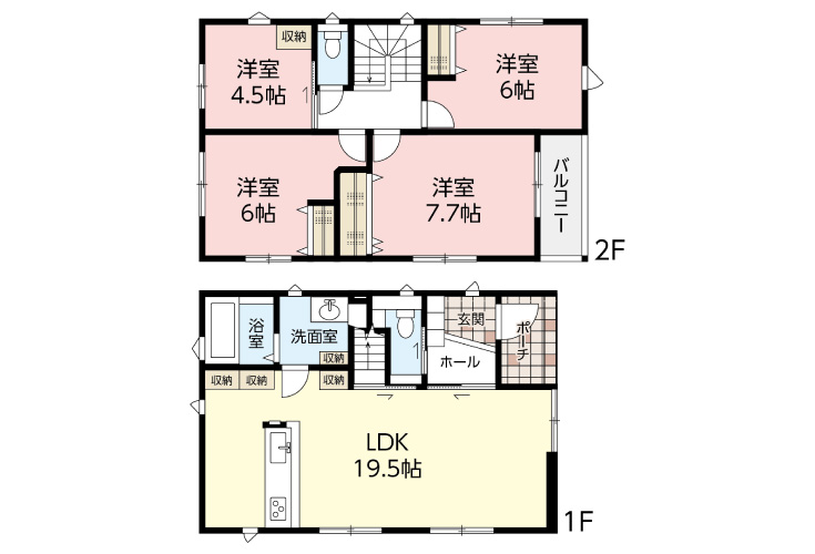 広島市西区庚午南1丁目8新築一戸建て分譲住宅間取り図