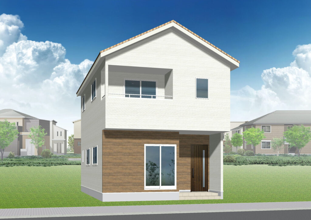 広島市西区庚午南1丁目8新築一戸建て分譲住宅外観パース