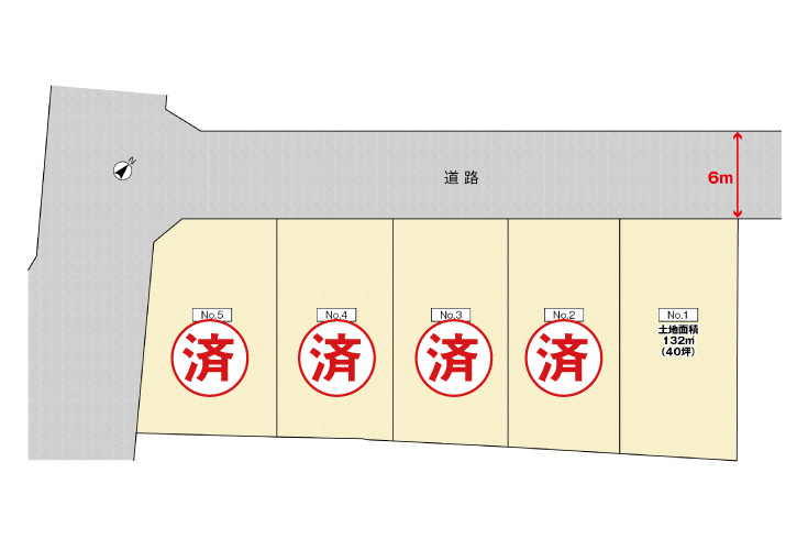 広島市佐伯区八幡が丘1丁目22土地分譲住宅区画図