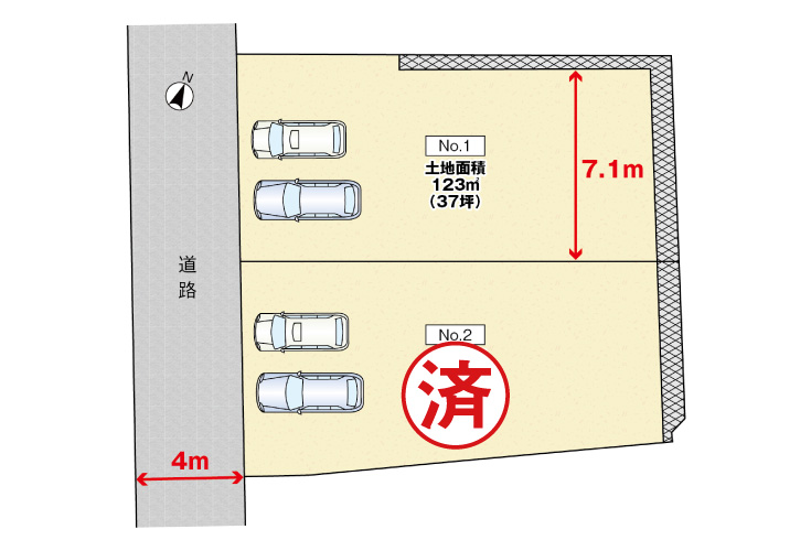 広島市安佐南区相田3丁目11土地分譲住宅区画図