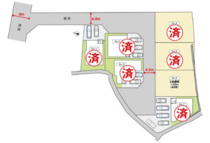 広島市安佐南区長束西3丁目9土地分譲住宅区画図