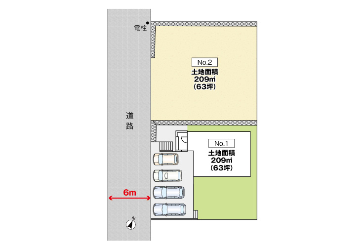 広島市安佐北区倉掛2丁目29土地分譲住宅区画図