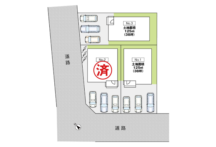 廿日市市阿品3丁目14新築戸建て分譲住宅区画図